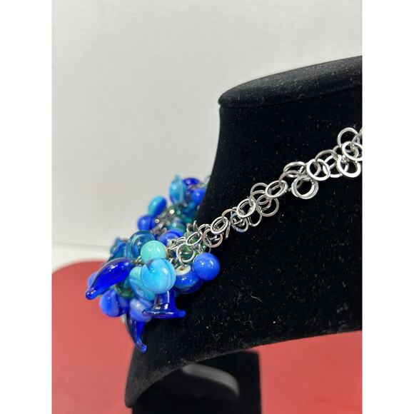 Sherry Fennessy Original Glass Beaded Chunky Necklace Bracelet & Earrings Set‎ - Picture 9 of 12